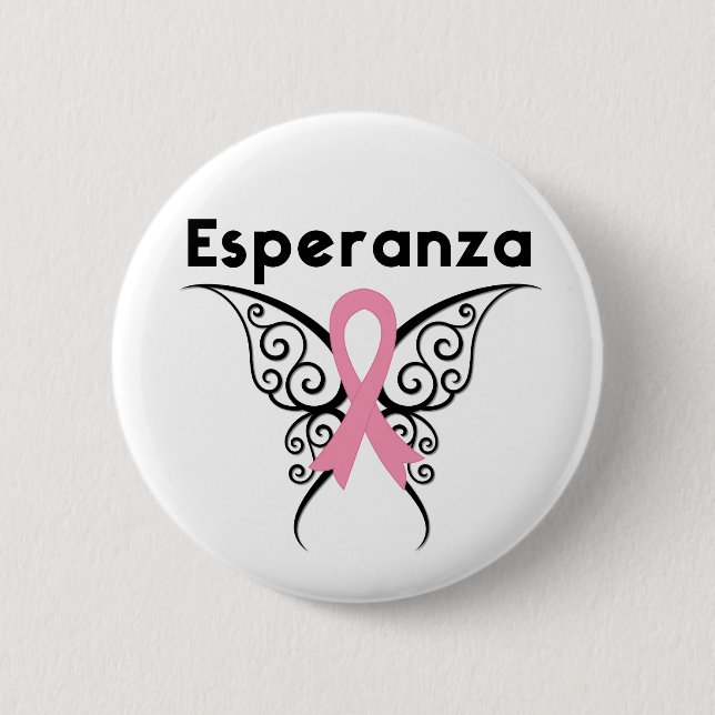 Cancer de Mama - Esperanza Button (Vorderseite)