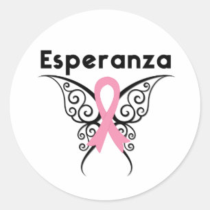 Cancer de Mama - Esperanza Runder Aufkleber
