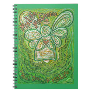 Cancer Gedicht Green Angel Art Journal Notizblock
