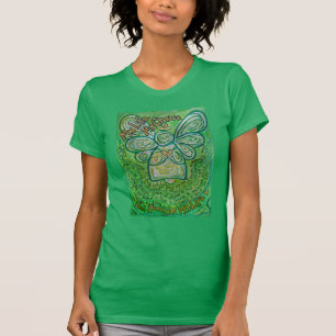 Cancer Gedicht Green Guardian Angel Art T - Shirt