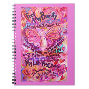 Cancer Gedicht Pink Angel Art Journal Notizblock