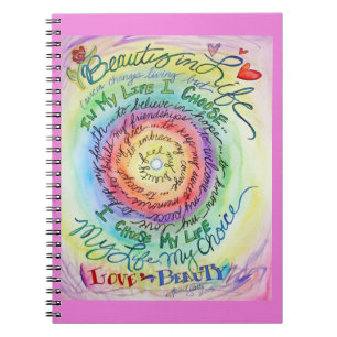 Cancer Gedicht Rainbow Art Journal Notizblock