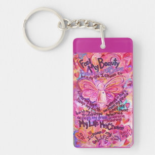 Cancer Gedicht Rainbow Art Pendant Schlüsselanhäng Schlüsselanhänger