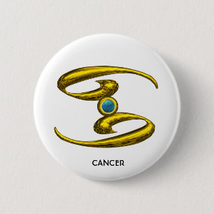 CANCER GOLD ZODIAC GEBURTSTAG JEWEL MIT BLUE OPALE BUTTON