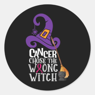 Cancer Irgendwas The Wrong Witch Breast Cancer Hal Runder Aufkleber