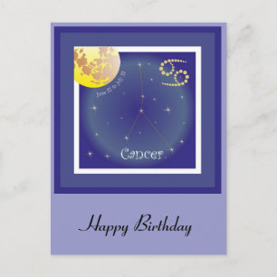 Cancer June 22 to July 22 Postkarte