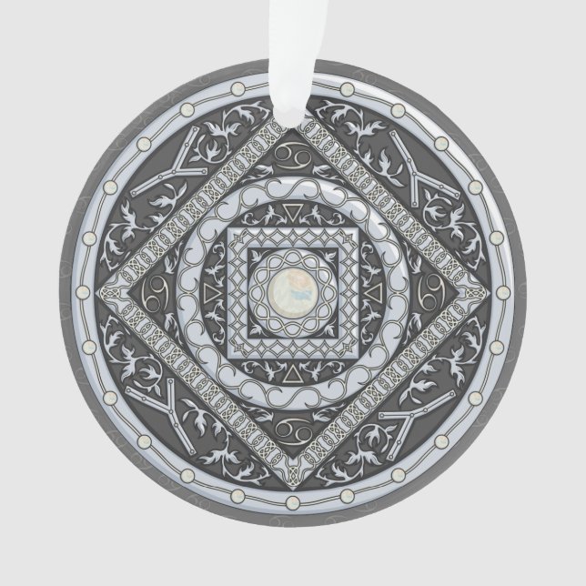 Cancer Mandala Akrylornament Ornament (Vorderseite)