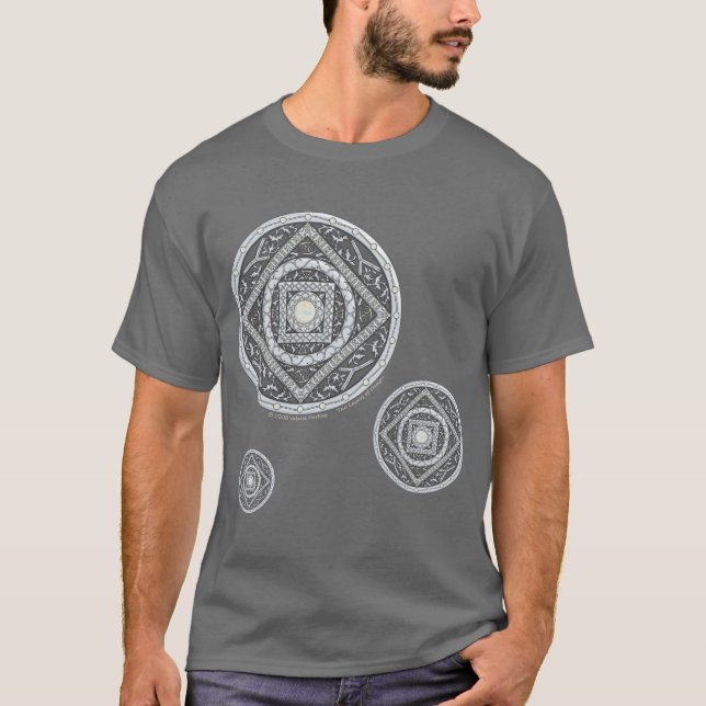 Cancer Mandala Men Dark Shirt (Vorderseite)