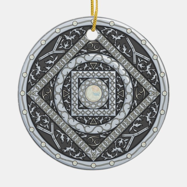 Cancer Mandala Ornament (Vorne)