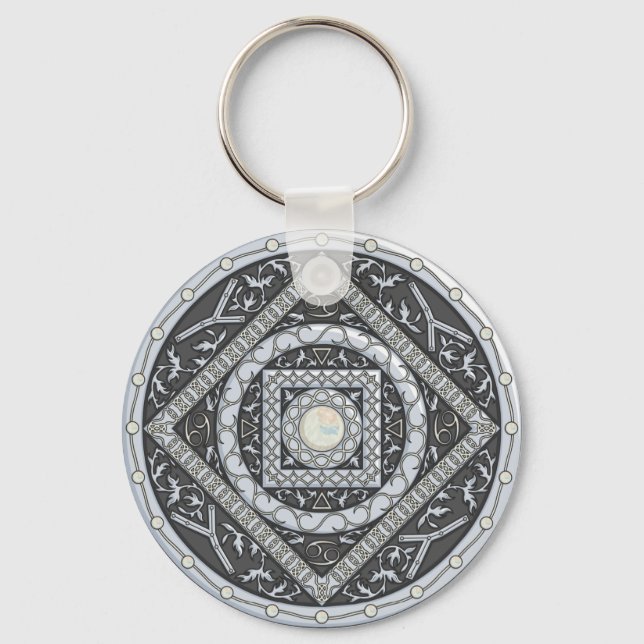 Cancer Mandala Schlüsselanhänger (Vorderseite)