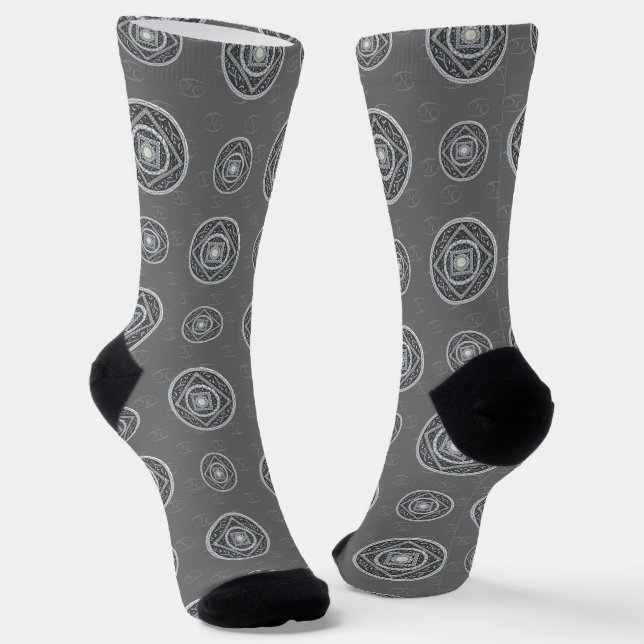 Cancer Mandala Socken (Gewinkelt)