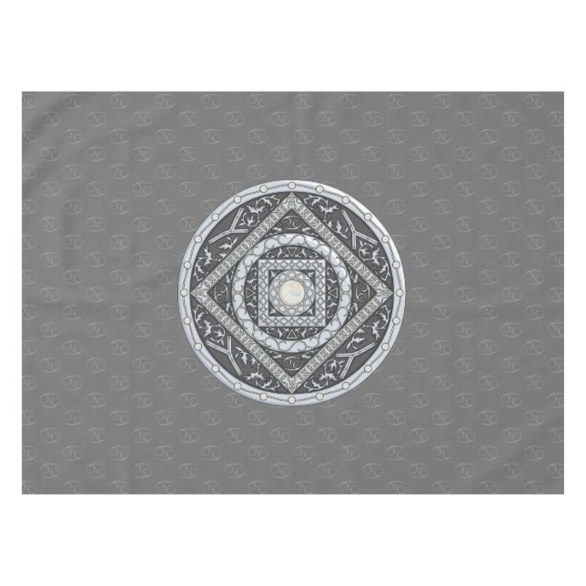 Cancer Mandala Tablecloth Tischdecke (Vorderseite (Horizontal))
