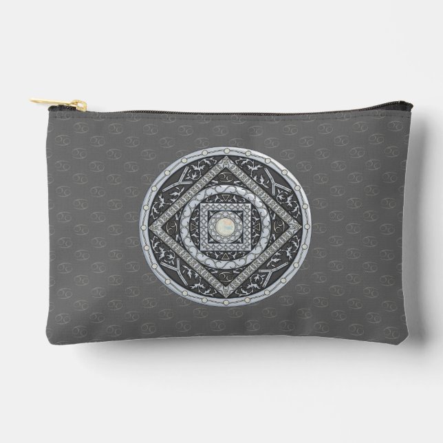 Cancer Mandala Zubehörtasche (Vorderseite)
