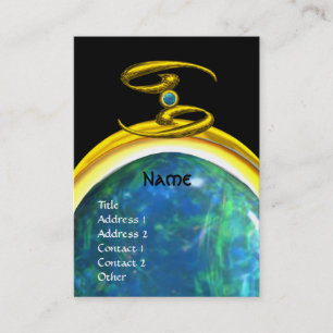 CANCER MONOGRAM opalgelb, schwarz, grau Visitenkarte