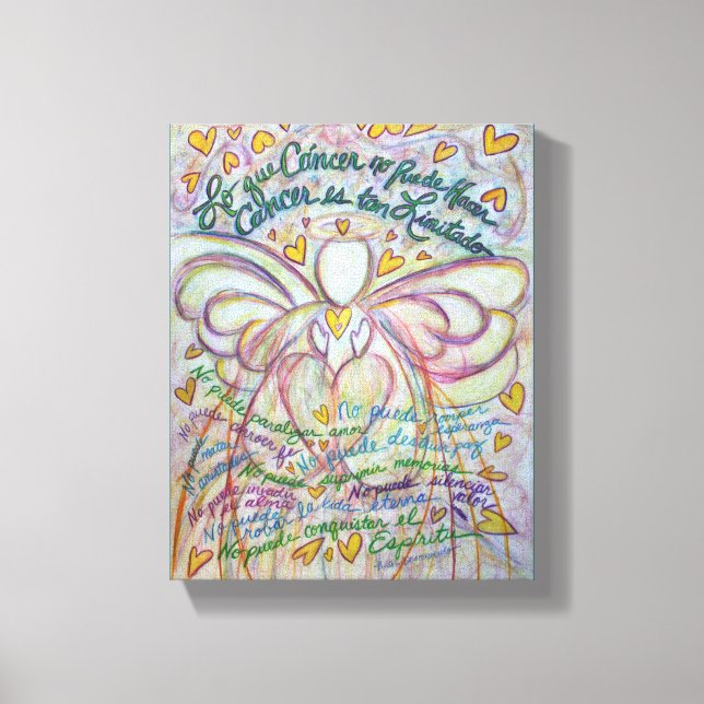 Cáncer No Puede Hacer Angel Leinwand Malerei (Vorderseite)