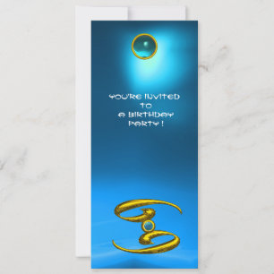 CANCER OPALE, Saphir hellgelb blau Einladung