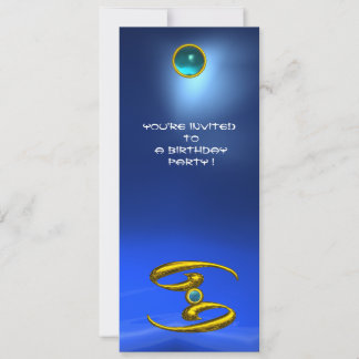 CANCER OPALE, Saphir hellgelb blau Einladung