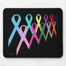 Cancer Ribbons Mousepad by Heard_