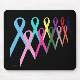 Cancer Ribbons Mousepad by Heard_