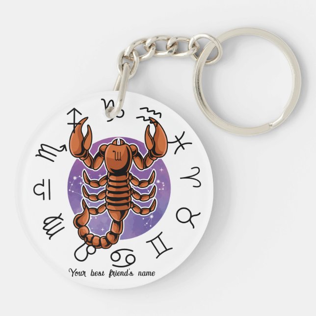 Cancer & Scorpio Acrylic Keychain Schlüsselanhänger (Rückseite)