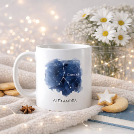 Cancer Starry Night Constellation Custom Name Kaffeetasse