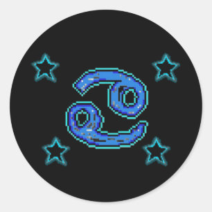 CANCER Stars Runder Aufkleber