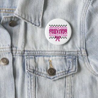 Cancer Survivor Breast Cancer Pink Button