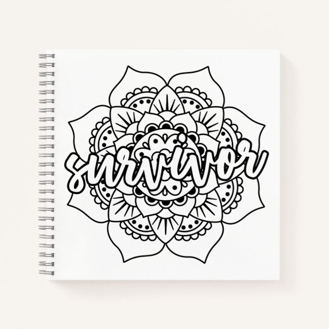 Cancer Survivor Mandala Journal Notizbuch (Vorderseite)