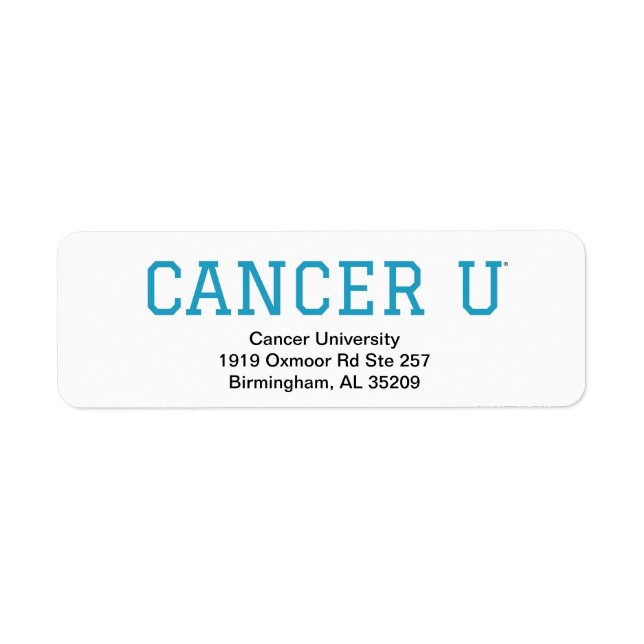Cancer U return address label (Vorne)