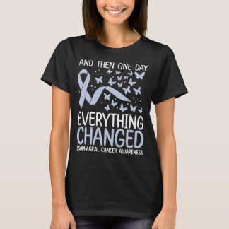 Cancer Warrior Ribbon Esophageal Cancer Awareness T-Shirt