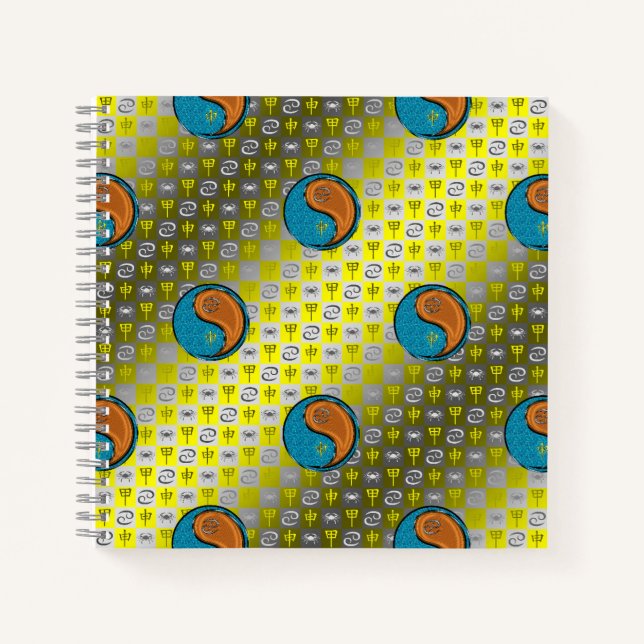 Cancer & Wood Monkey Notizbuch (Vorderseite)