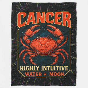 Cancer Zodiac 80's Rock Band Inspiriert Astrologie Fleecedecke