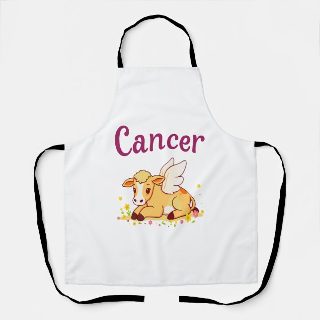 Cancer Zodiac Cow Png, Cute Cancer Schürze (Vorderseite)