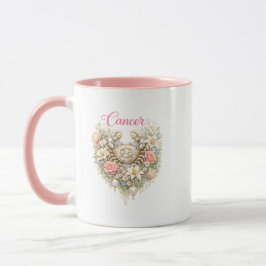 Cancer Zodiac Floral Heart Mug – Romantic Astrolog Tasse