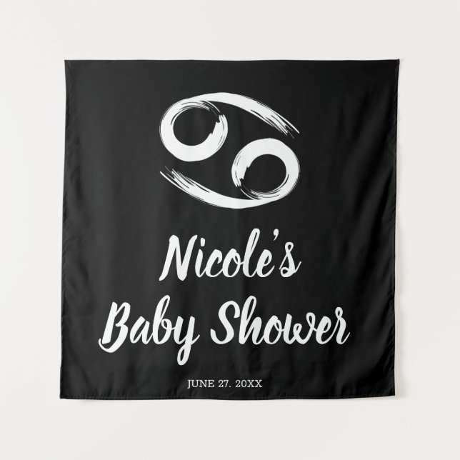 CANCER Zodiac June Astrologie Party Hintergrund Wandteppich (Vorderseite)