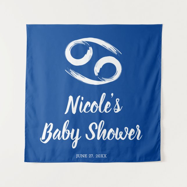 CANCER Zodiac June Astrologie Party Hintergrund Wandteppich (Vorderseite)