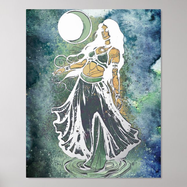 Cancer Zodiac MoonChild Goddess Bly Dancer Foliendrucke (Vorderseite)