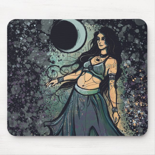 Cancer Zodiac MoonChild Goddess Bly Dancer Mousepad (Vorne)