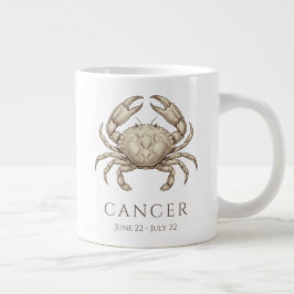 Cancer Zodiac Personalized Name & Birth Date Jumbo-Tasse