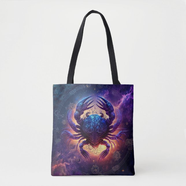 Cancer Zodiac-Schild Wasserfarbdesign (Vorderseite)
