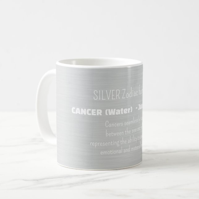 CANCER Zodiac Sign Personality Traits Kaffeetasse (Vorderseite Links)