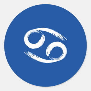 CANCER Zodiac Sign Summer Juni Astrologie Runder Aufkleber