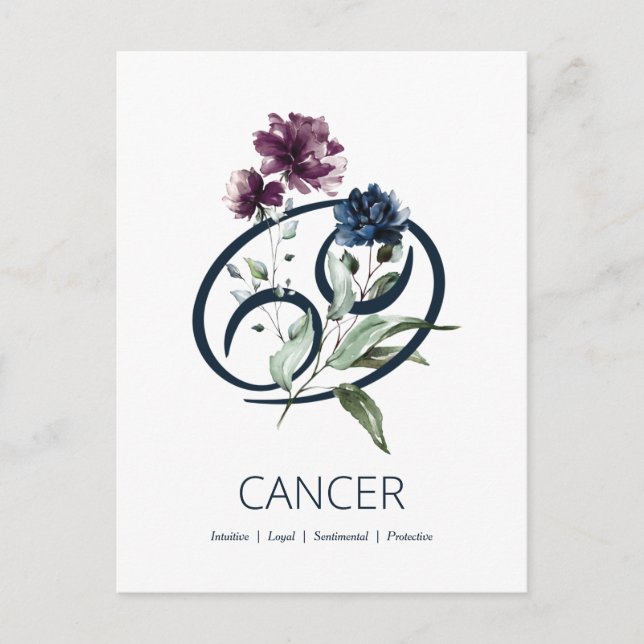 Cancer Zodiac Star Sign Postkarte (Vorderseite)