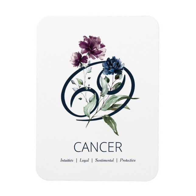 Cancer Zodiac-Symbol Magnet (Vertikal)