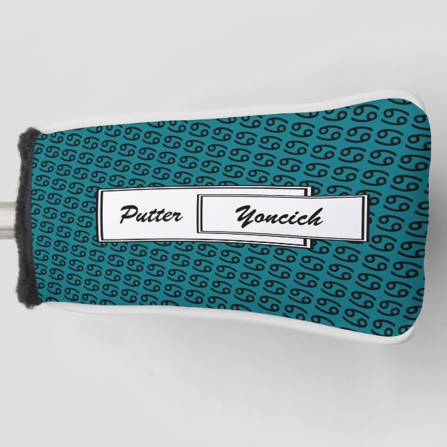 Cancer Zodiac Symbol Standard von Kenneth Yoncich Golf Headcover (Vorderseite)