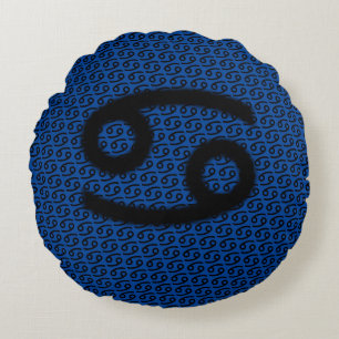 Cancer Zodiac Symbol Standard von Kenneth Yoncich Rundes Kissen