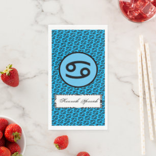 Cancer Zodiac Symbol Standard von Kenneth Yoncich Serviette