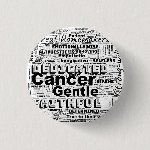 Cancer Zodiac Word Cloud Inspiration Button