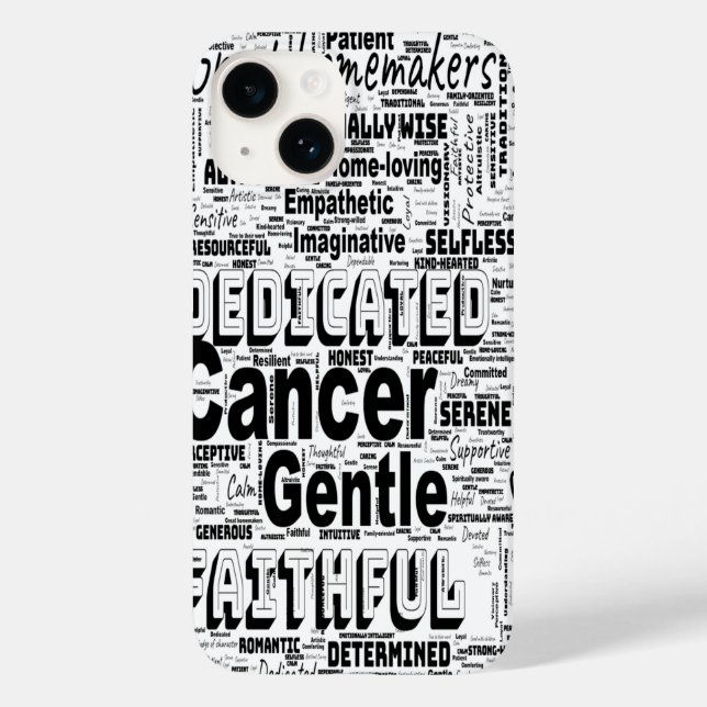 Cancer Zodiac Word Cloud Inspiration Phone Case (Rückseite)