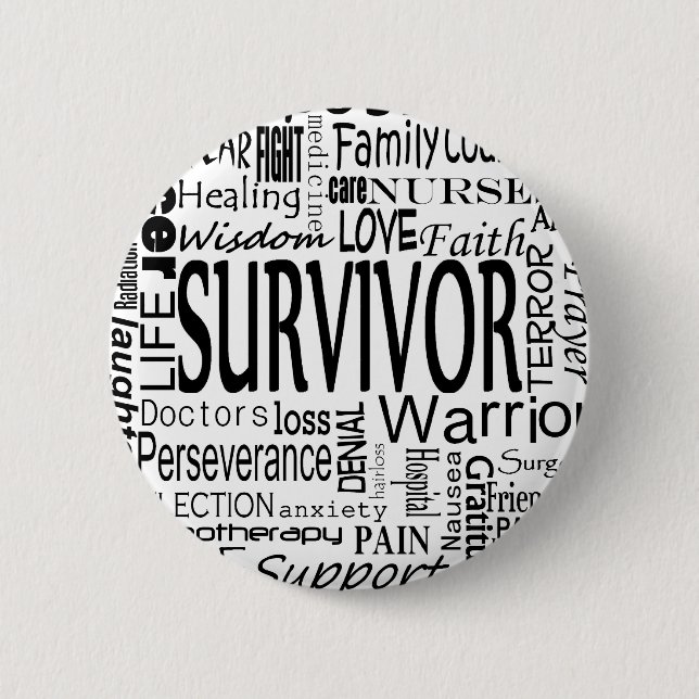 CancerWords Button (Vorderseite)